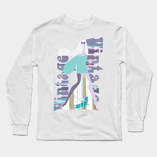 Vintage Girls Shoes  Birthday Gift For Girls And Women Long Sleeve T-Shirt